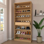 Sapateira Vertical Rubi 2 Portas com Espelho e Gaveta - 100% MDF Branco [15 Pares]